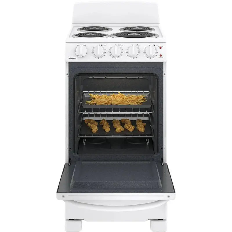 Hotpoint 20-Inch 4-Burner Freestanding Electric Range - White