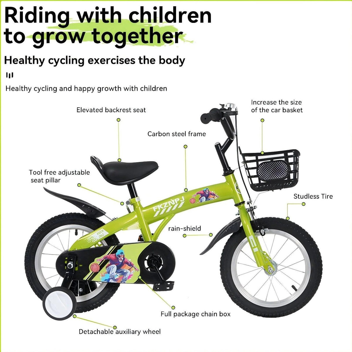 Baprem Girls' Bicycle, 18 Inch, Pink - Single Speed