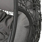 Weatherproof Wicker Hanging Basket Chair With Cushions, 300 lb Capacity