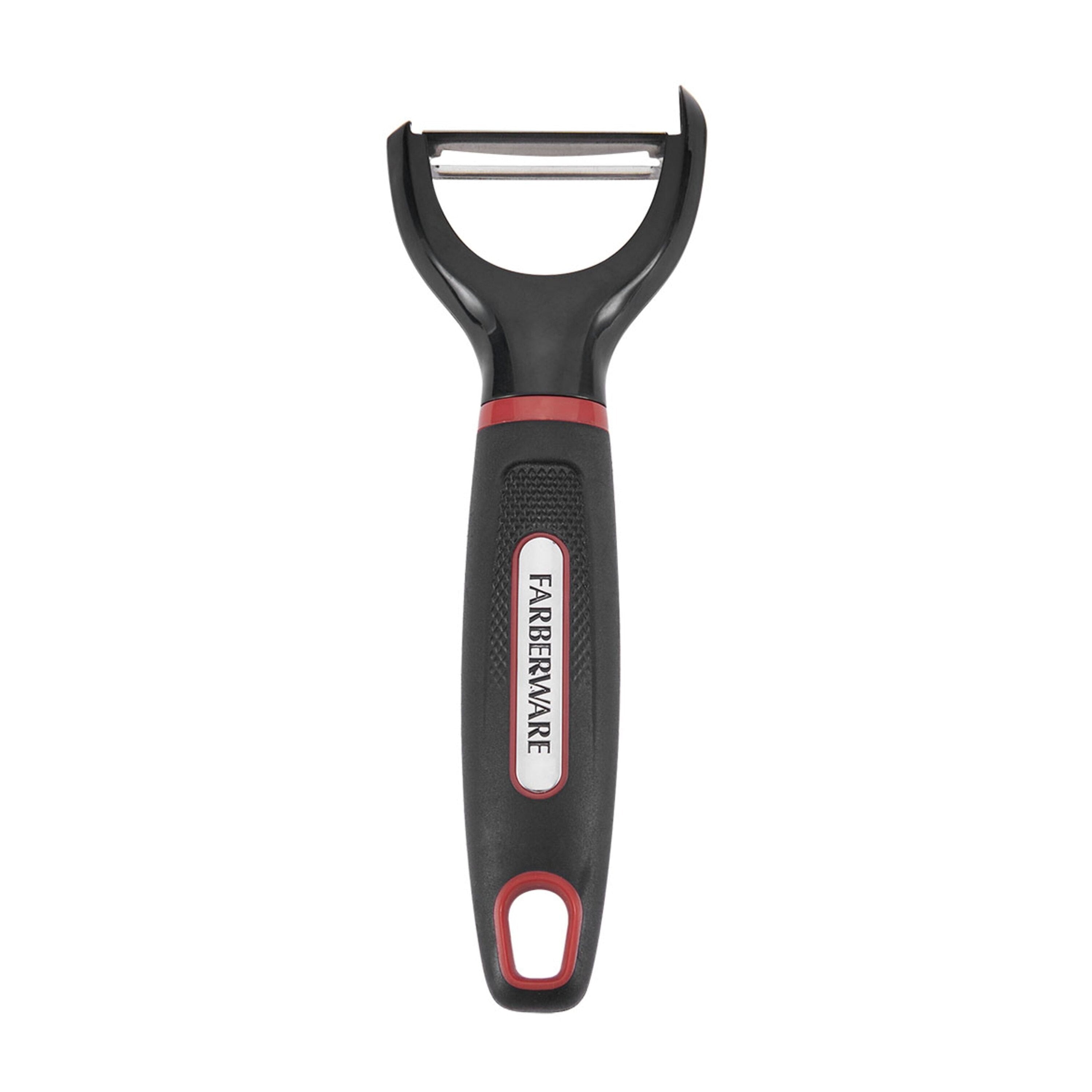Stainless Steel Y Peeler With Black Plastic Handles