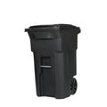 Toter Wheeled Garbage Can, 64 Gal, Black Polyethylene - Lid Included