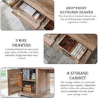 60' Farmhouse Wood Executive Computer Desk - 22'D x 60'W x 30'H