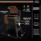 Traeger Grills Pro 22 Wood Pellet Grill And Smoker, 572 Sq. In., 18lb Hopper, Bronze