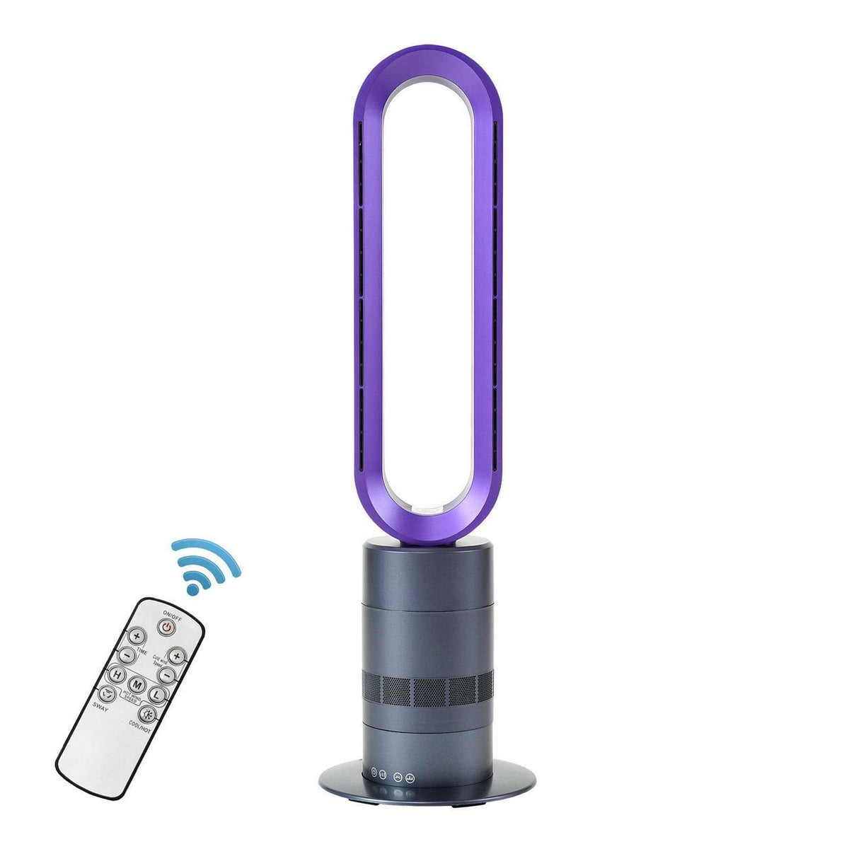 Dubbin Bladeless Tower Fan, 32 Inch, 10 Speeds, Remote Control