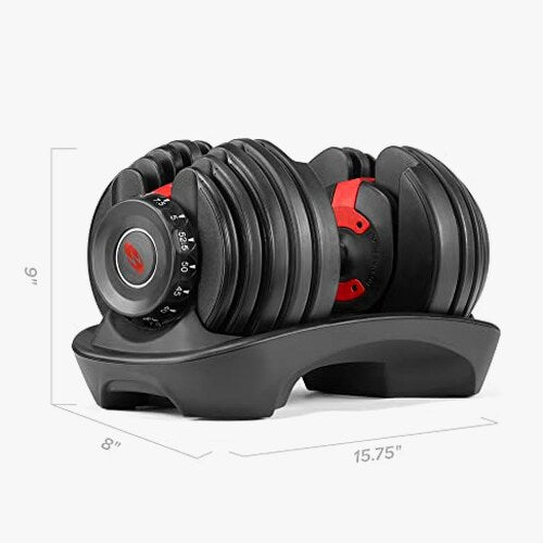 Bowflex SelectTech 552 Adjustable Dumbbells Pair, 5 To 52.5 Lbs - 552