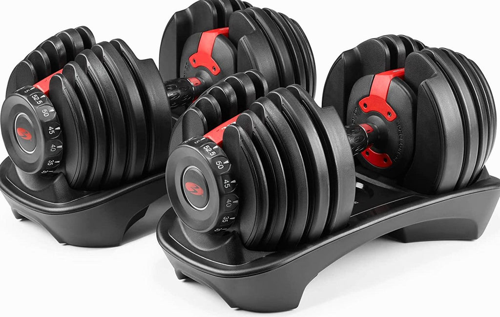 Bowflex SelectTech 552 Adjustable Dumbbells Pair, 5 To 52.5 Lbs - 552