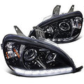 Spec-D Tuning Projector Headlights For Benz W163 ML320/350/55, Glossy Black SMD LED DRL - 2LHP-BW16302G-TM