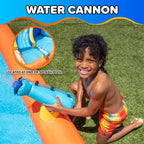 Sportspower Big Wave II Inflatable Water Slide With Climbing Wall And Splash Pool, Ages 3-8
