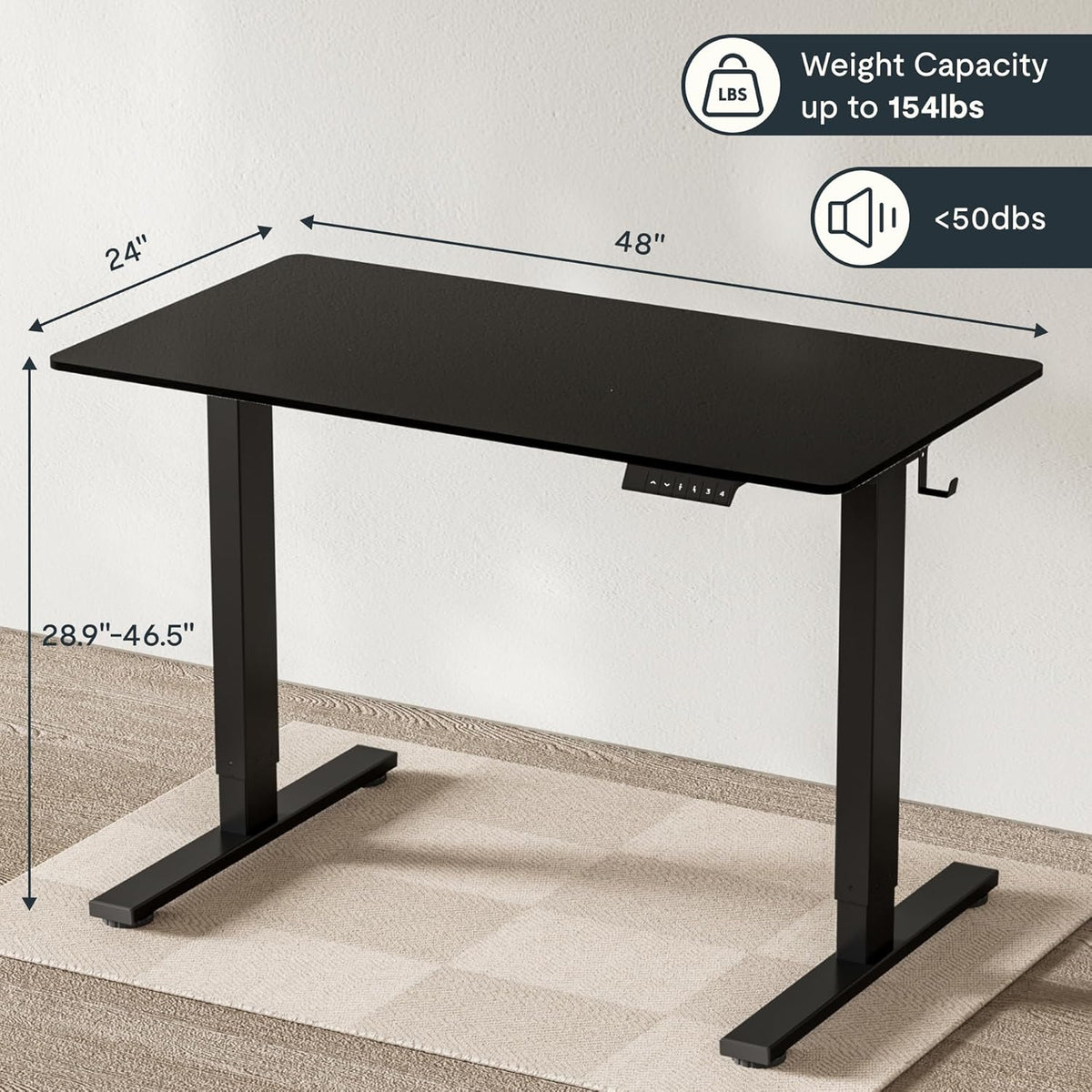 FLEXISPOT Electric Standing Desk With Whole-Piece Desktop - EN1