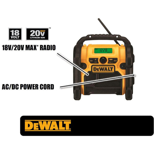 20-Volt MAX Compact Corded/Cordless Worksite Radio