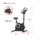 Sunny Health & Fitness Magnetic Upright Exercise Bike With LCD Pulse Monitor - SF-B2883