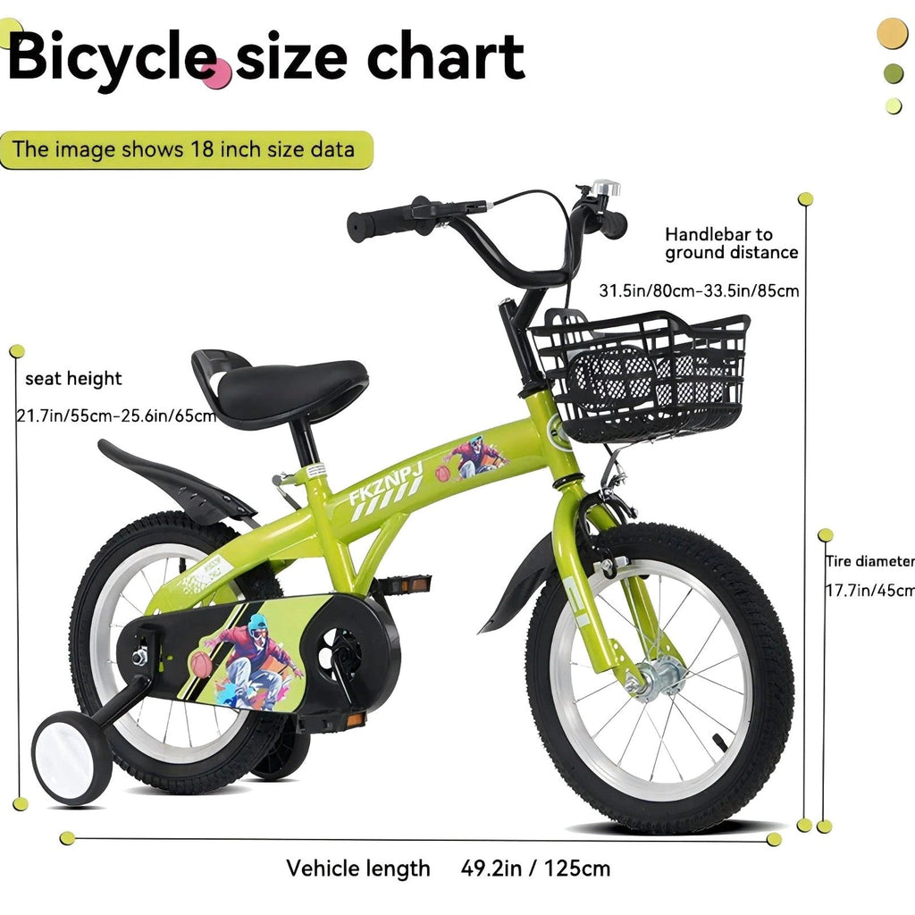 Baprem Girls' Bicycle, 18 Inch, Pink - Single Speed