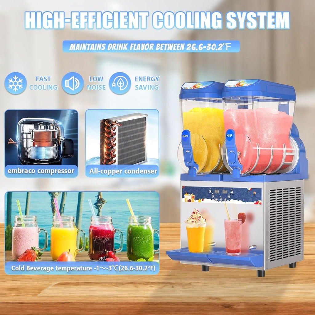 AnyDoor Commercial Slushy Machine 45l 1200w Blue - 300-X