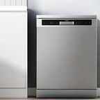 Devanti Freestanding Dishwasher, 60cm Wide, 14-Place Setting, Silver - BDW-14-FS5201G-SS