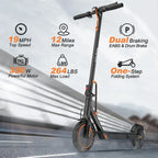 Electric Scooter With Solid Tires And Dual Braking - 350W/500W