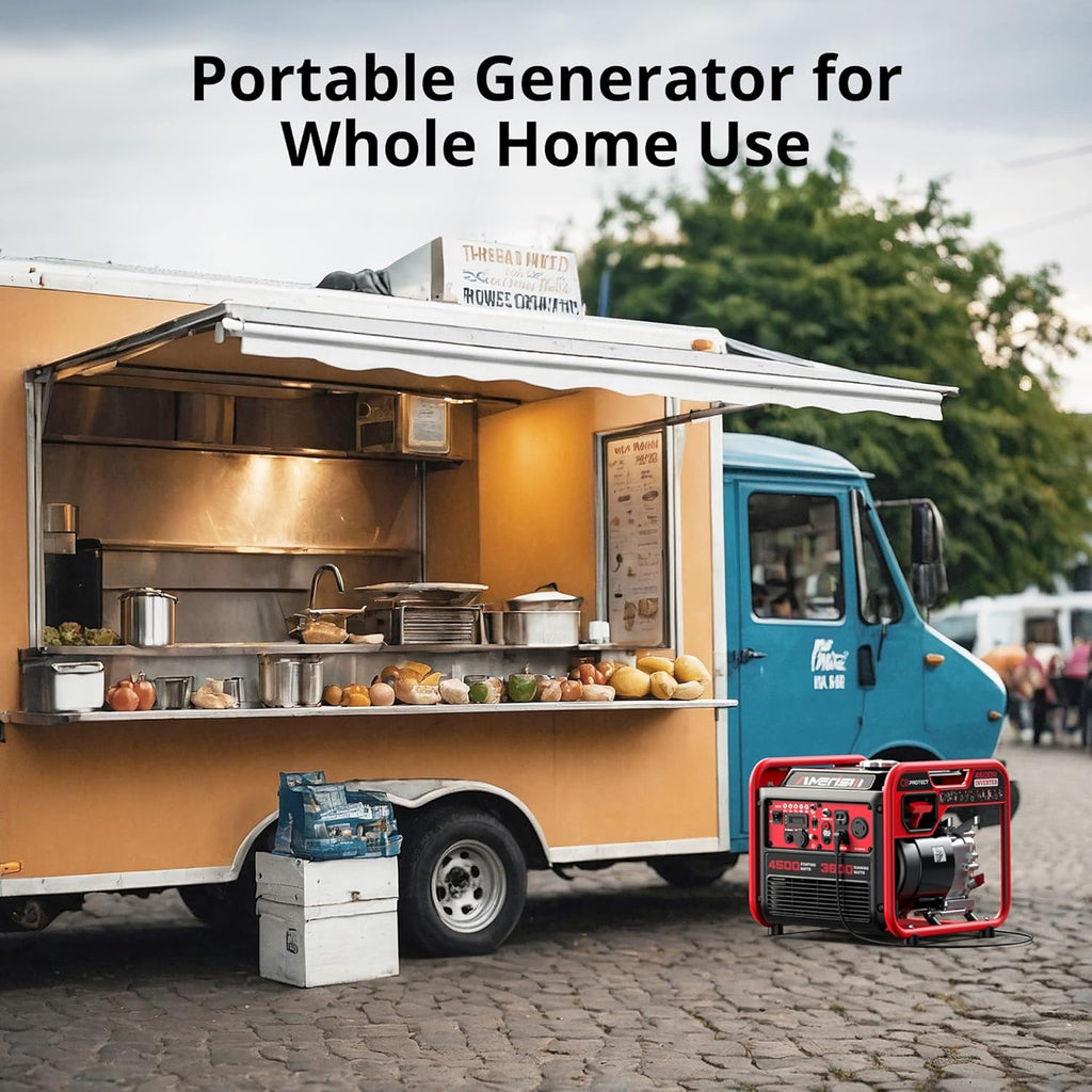 4500W Gas Inverter Generator, 223cc 4-Stroke, 120V 30A RV Outlet