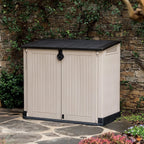 Keter Store-It-Out Midi All-Weather Resin Storage Shed, Beige, 30 Cu Ft