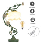 Rose Flower Table Lamp, Green, 60W Max
