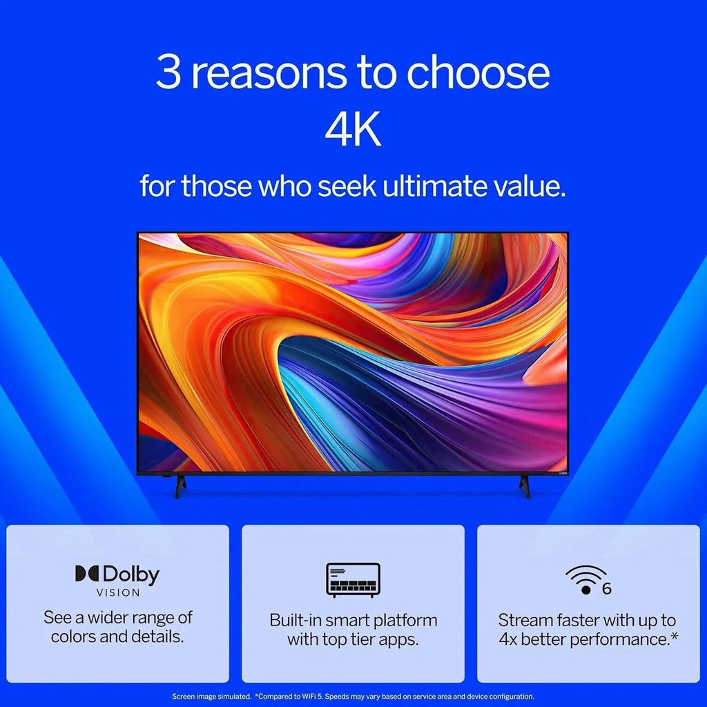 VIZIO 50in 4K HDR Smart LED TV, Black - V4K50M-08