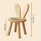 Ecoboom Wooden Rabbit Ears Stools, 2pcs - Rubber Wood