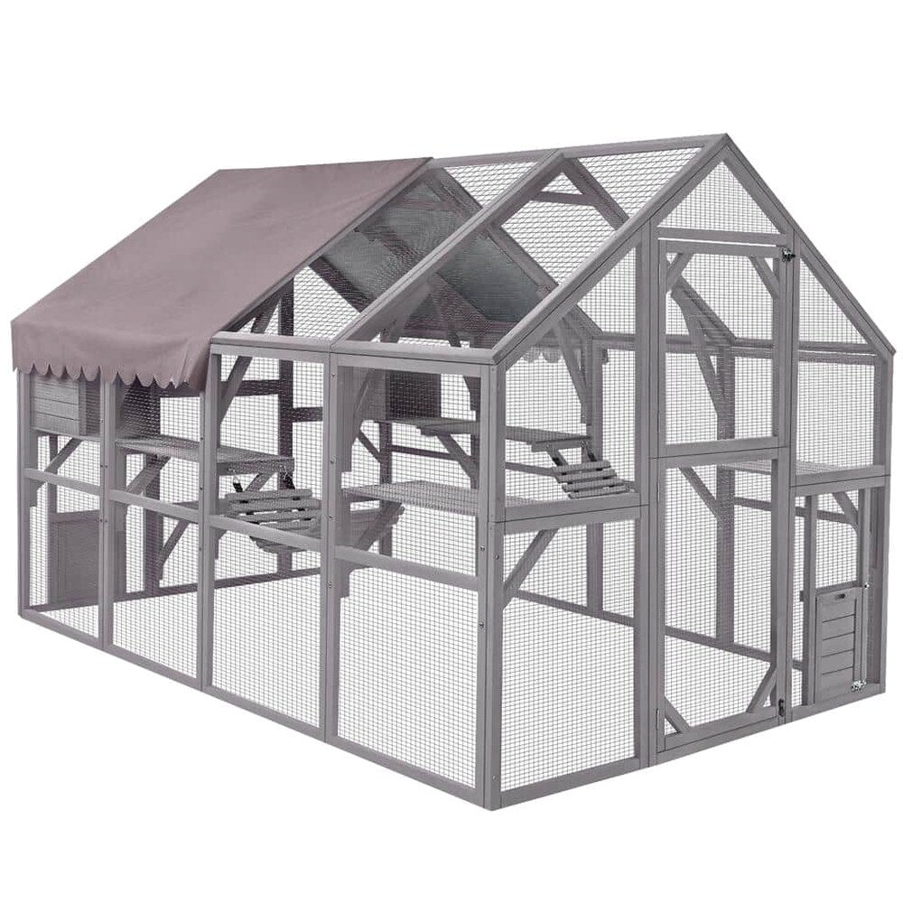 aivituvin Outdoor Cat Run Large Cat Enclosure