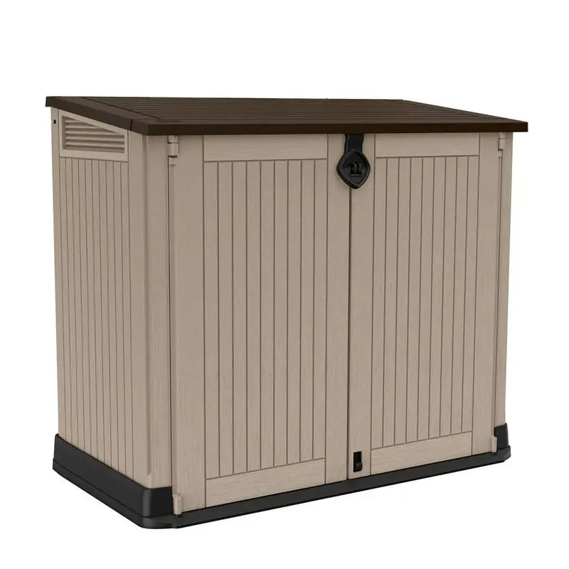 Keter Store-It-Out Midi Resin Storage Shed, 30 Cubic Foot, Beige, 28.00 x 52.00 x 44.70 Inches - 251416