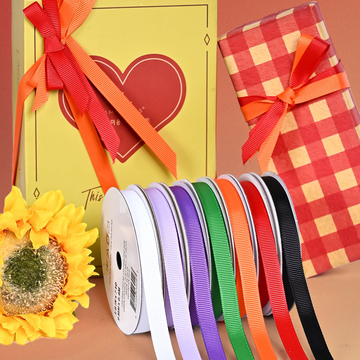 Hello Hobby 3/8" Black Grosgrain Ribbon, 6 Yards