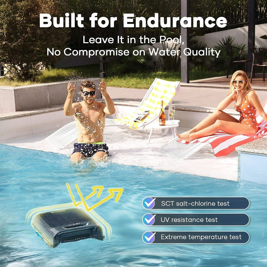AIPER Solar Pool Skimmer, Gray, 4 Liters - Surfer S2