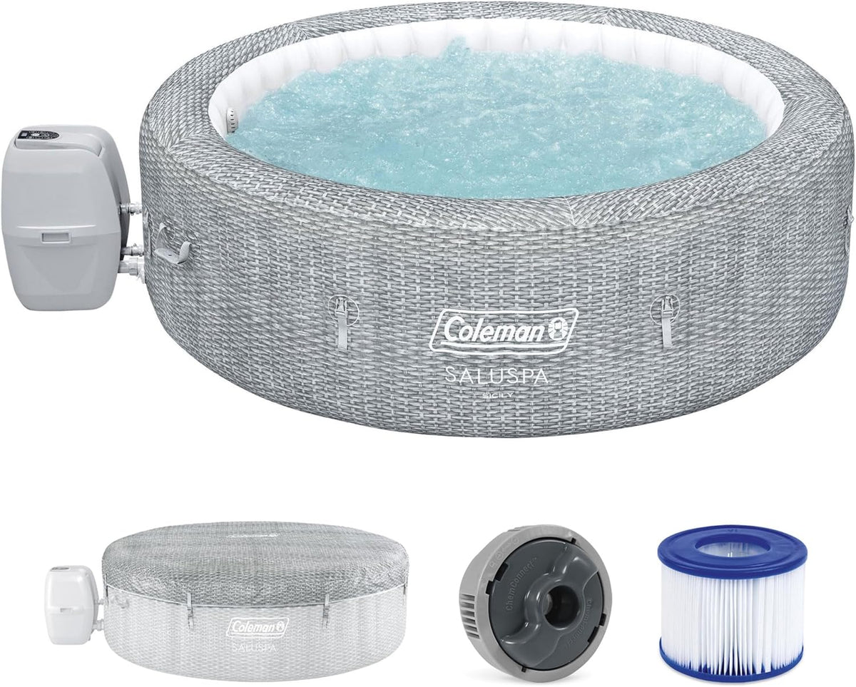 Coleman Sicily Energy-Efficient AirJet Inflatable Hot Tub, 5-7 Person - Sicily
