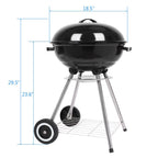 SalonMore Portable Charcoal Grill, 18 inch - Travel Camp Charcoal Stove