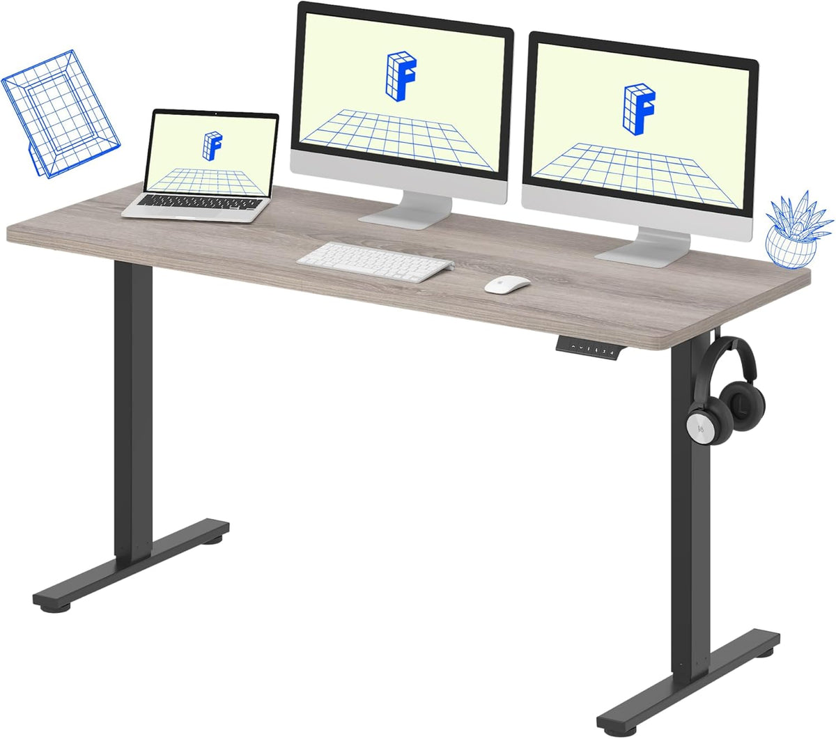 FLEXISPOT Electric Standing Desk With Whole-Piece Desktop - EN1