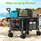 Raynesys Foldable Wagon Cart 300L 440 lbs Black & Gray