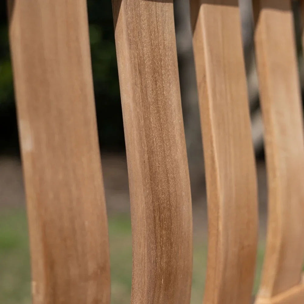 Ash & Ember Patio Bench, Grade A Teak, 53 in, Seats 2 - Hawthorne