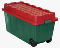CenTrex 64-Gallon Green Holiday Rolling Storage Tote With Latching Lid - 21.1 x 23.2 x 46.5