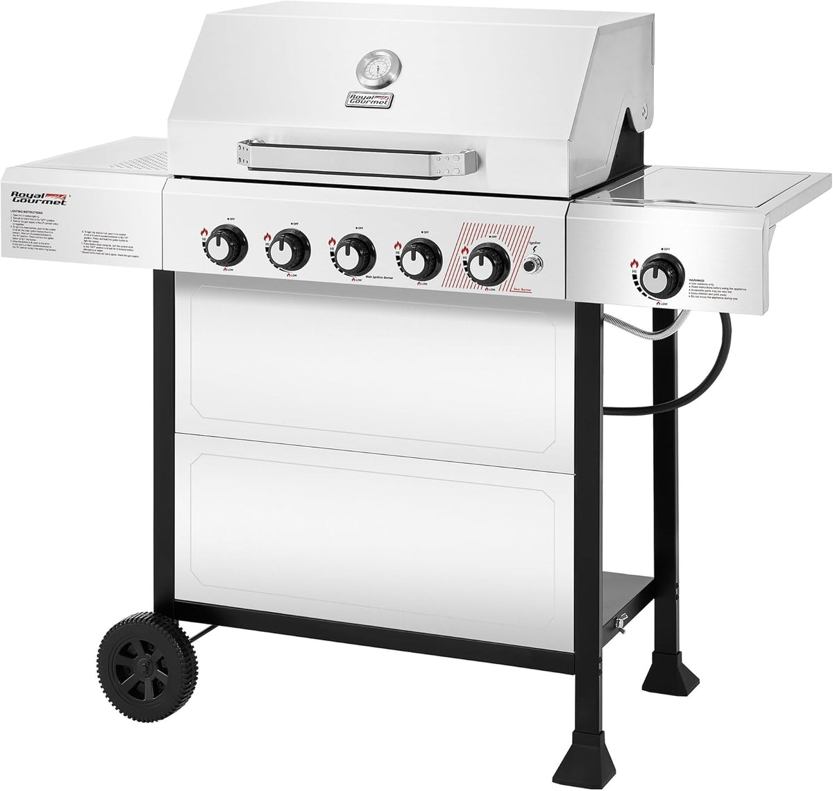 Royal Gourmet 5-Burner Liquid Propane Gas Grill With Side Burner, 602 Sq. In., 61 000 BTU - GA5401T
