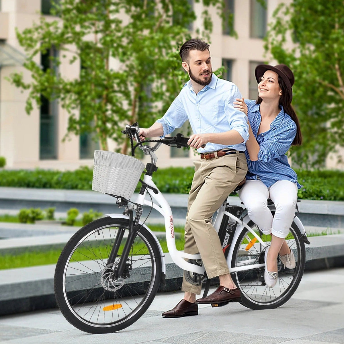 PEXMOR Adult City Commuter Electric Bike 350W Peak 500W 36V 12.5AH 26in Shimano 6-Speed