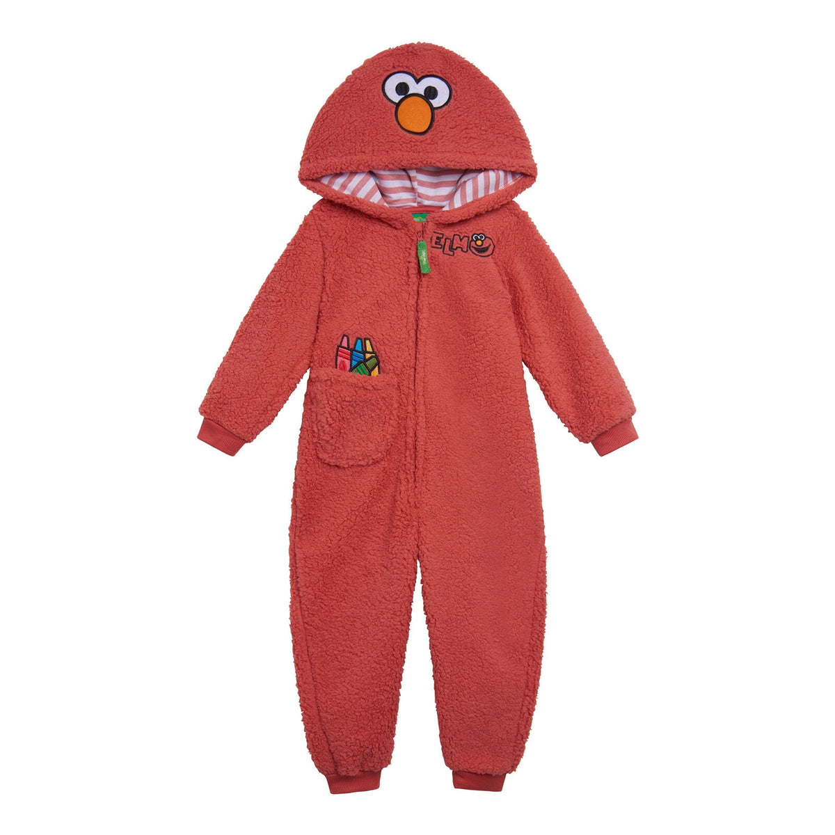 Sesame Street Oscar the Grouch Cozy Sherpa Zip Up Cosplay Costume Coverall Newborn to Toddler