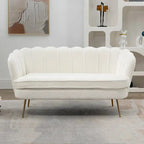 Mid-Century Modern Tufted Loveseat 59in Upholstered Sofa