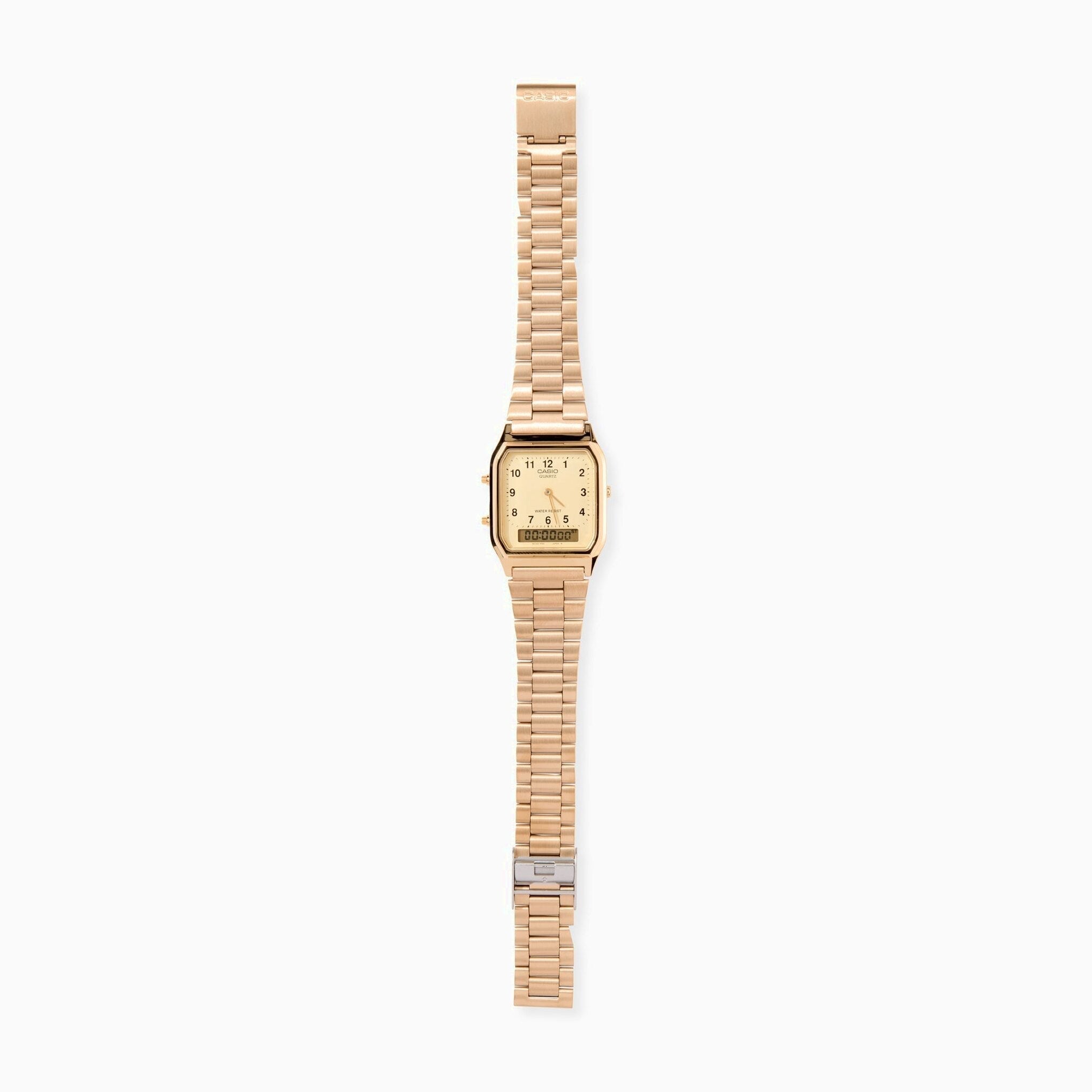 Casio AQ230 Analog Digital Watch - Gold