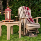 Poly Lumber Adirondack Swivel Glider Chair, 30W x 28D x 44H