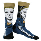 Halloween II Socks Men's Michael Myers 2-Pair Adult Horror Novelty Mid-Calf Crew Socks (Fits Shoe Size 6-12)
