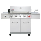 Royal Gourmet 5-Burner Gas Grill With Rotisserie Kit, Sear Burner And Side Burner, 64,000 BTU, Silver - GA5404S