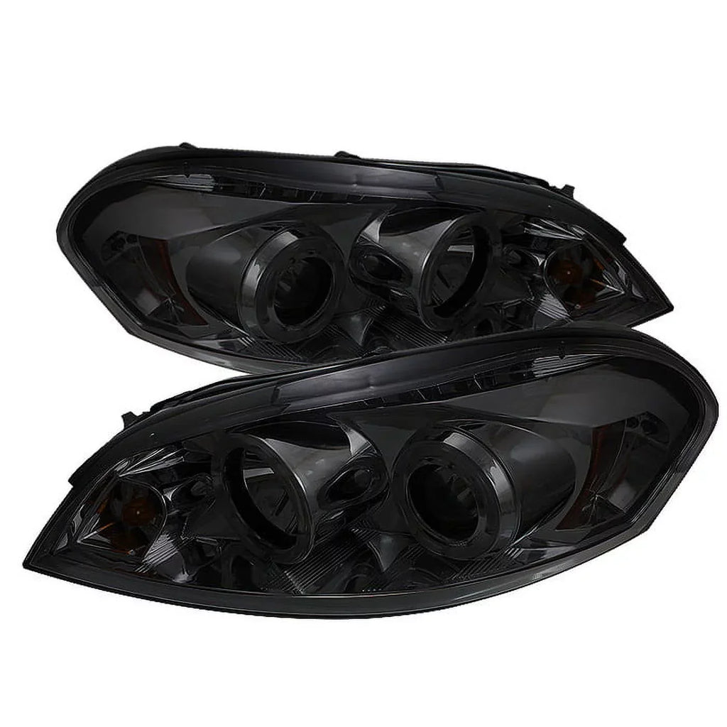 Spyder Projector Headlights With LED Halo, Smoke - Chevy Impala 06-13 / Monte Carlo 06-07