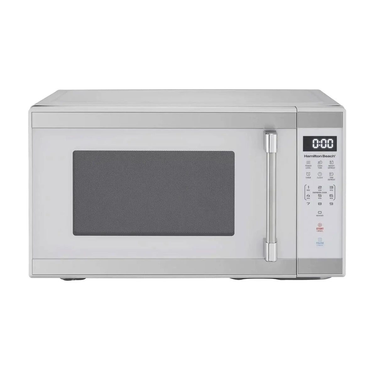 Hamilton Beach 1.1 Cu. Ft. Countertop Microwave Oven, 1000 Watts, White Stainless Steel - HB61W100027880