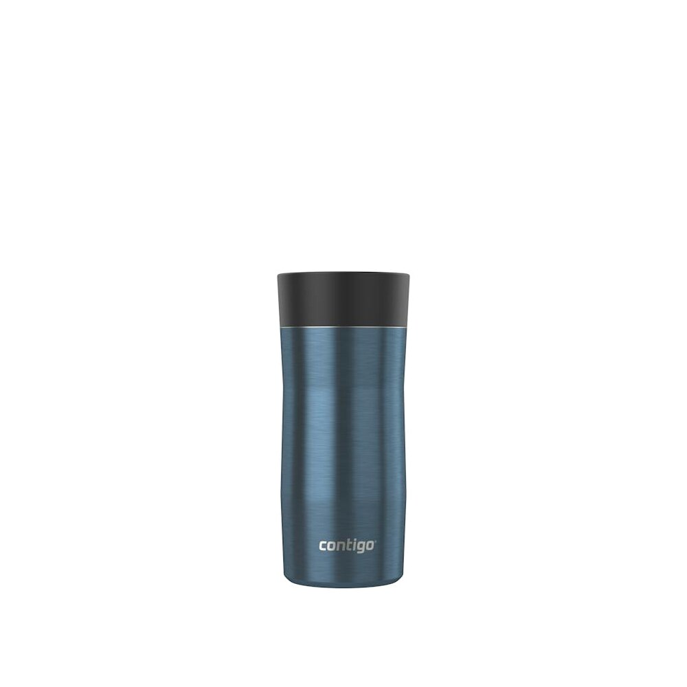 Contigo AUTOSEAL West Loop Vacuum-Insulated Stainless Steel Travel Mug With Easy-Clean Lid, 12 oz, Transparent Blueberry