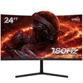 CRUA 24 Inch Curved Gaming Monitor FHD 1080P 180Hz VA Panel Black - CR240DM
