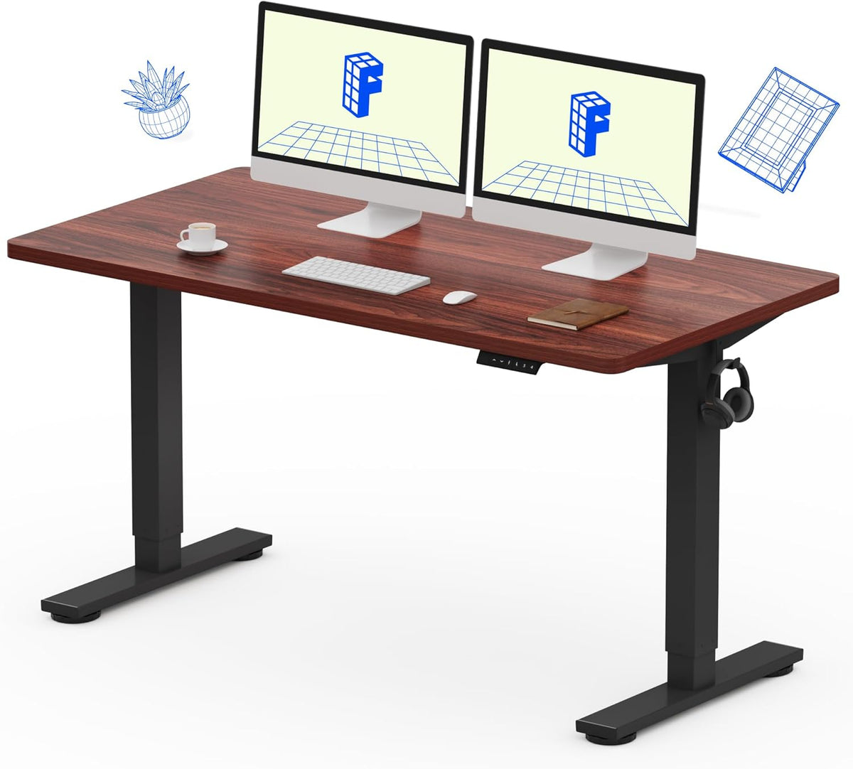 FLEXISPOT Electric Standing Desk With Whole-Piece Desktop - EN1