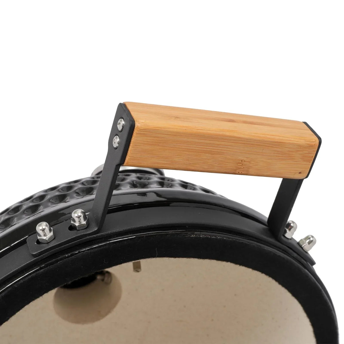 SalonMore 13in Round Ceramic Charcoal Grill - Black