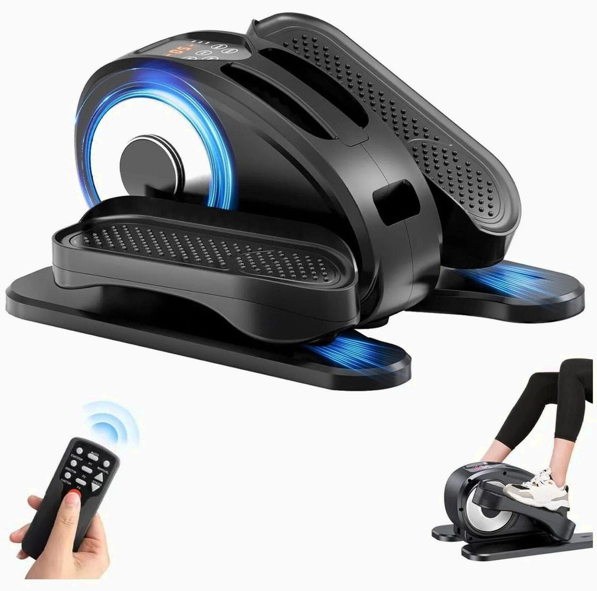 Electric Under Desk Elliptical Foot Pedal Exerciser With Control
