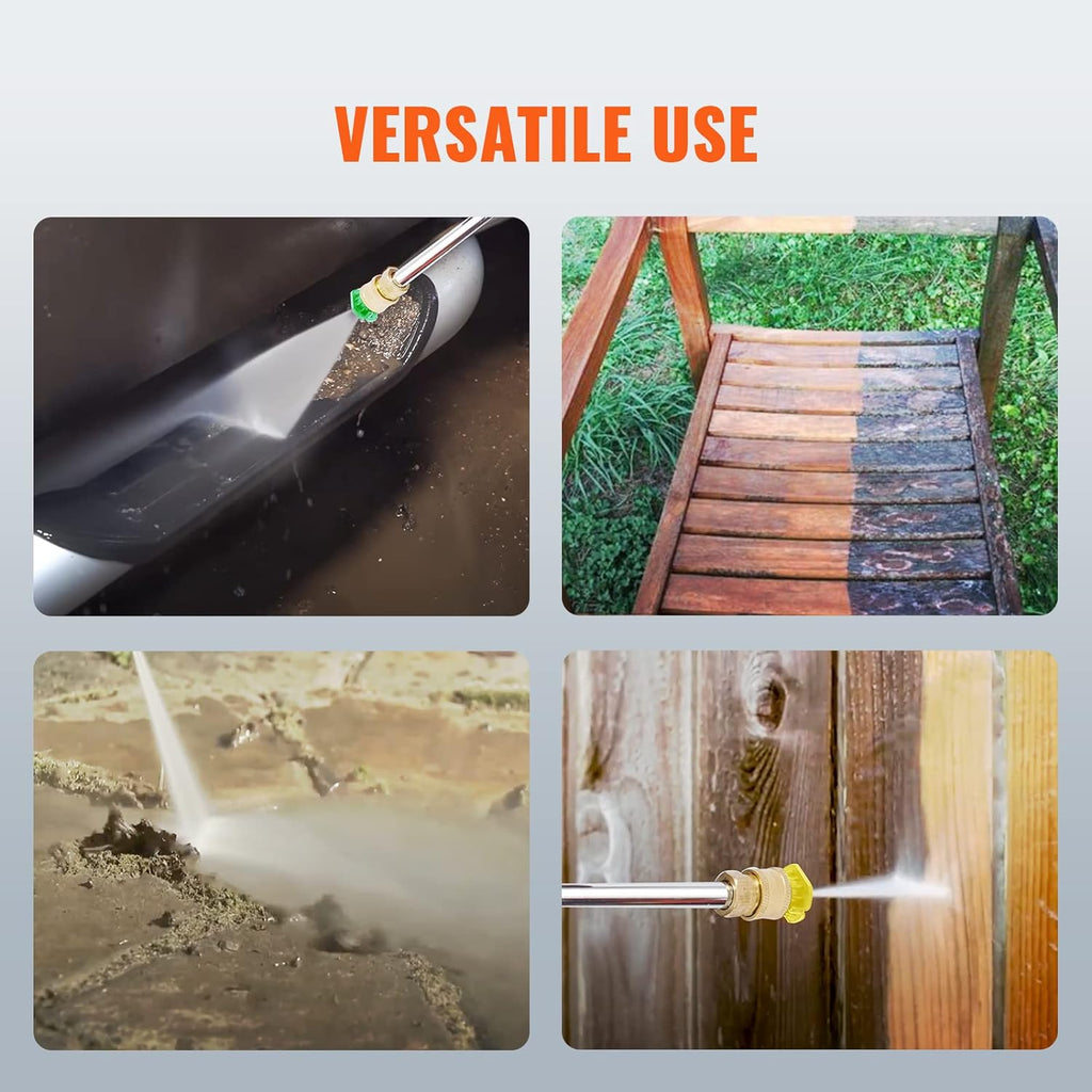 VEVOR Gas Powered Pressure Washer 3400 PSI 2.6 GPM With 5 Quick Connect Nozzles - Copper Pump